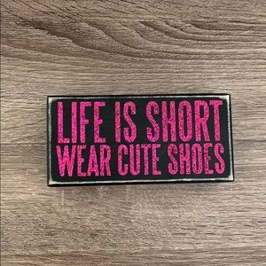 Distressed Wood “Cute Shoes” Accent Piece